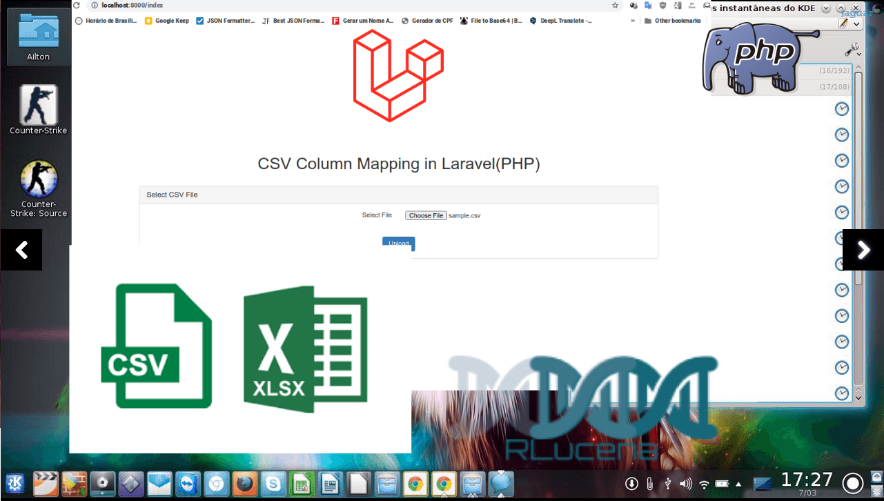 Import Selected CSV File Column in LARAVEL using Ajax jQuery